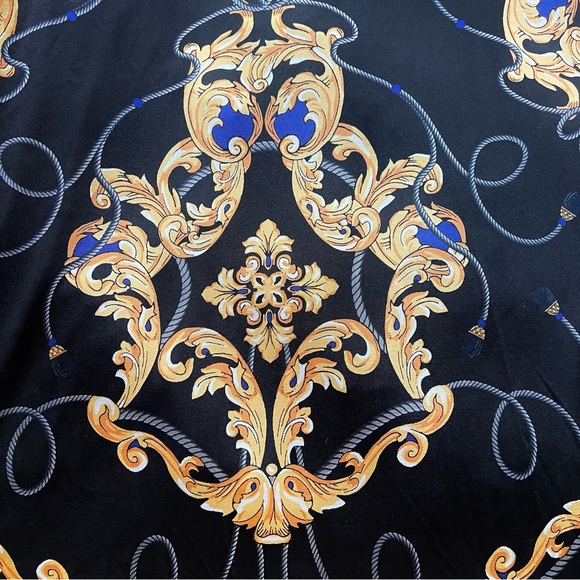 Worthington Plus Cowl Neck Sleeveless Gold Design Blouse - Picture 5 of 6